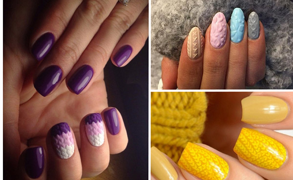 Strikket manicure - en stilfuld vinter trend