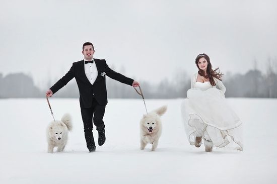 Idéer til bryllupsfotografering om vinteren