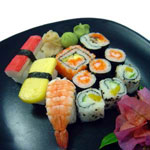 Ingredienser til sushi