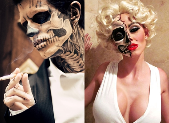 Hvordan male et ansigt på Halloween derhjemme, foto