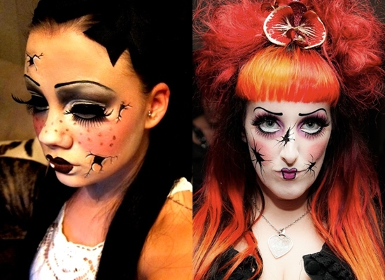 Hvordan male et ansigt på Halloween derhjemme, foto
