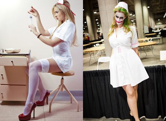 Sygeplejerske kostume på Halloween med dine egne hænder: foto hvordan man tegner
