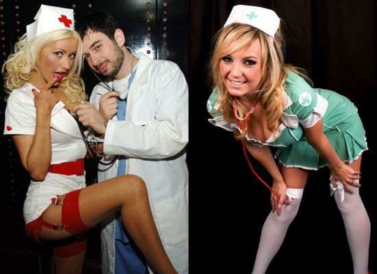 Sygeplejerske kostume på Halloween med dine egne hænder: foto hvordan man tegner