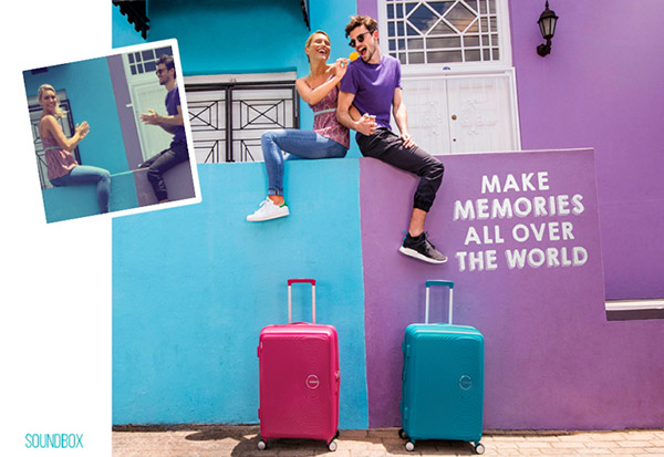 Sommer på vej: lyse kufferter American Tourister Soundbox
