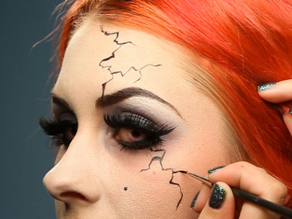 Skræmmende makeup til Halloween med dine egne hænder til piger og piger