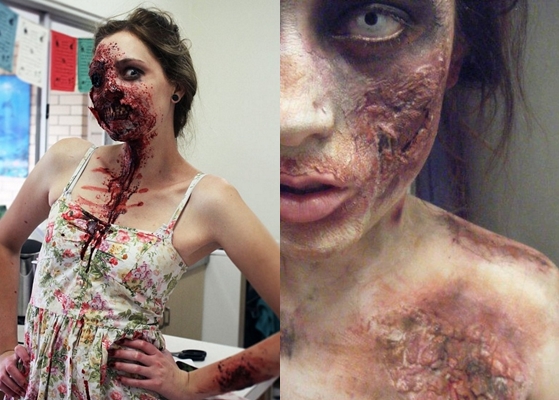 Zombie Makeover til Halloween: foto, video hvordan man laver dine egne hænder