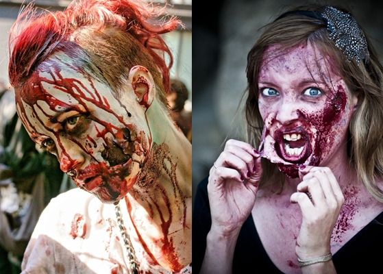 Zombie Makeover til Halloween: foto, video hvordan man laver dine egne hænder