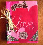 Valentinsdag gaver. Håndlavet notesblok