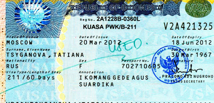Visa til Bali for russerne: Har du brug for det?