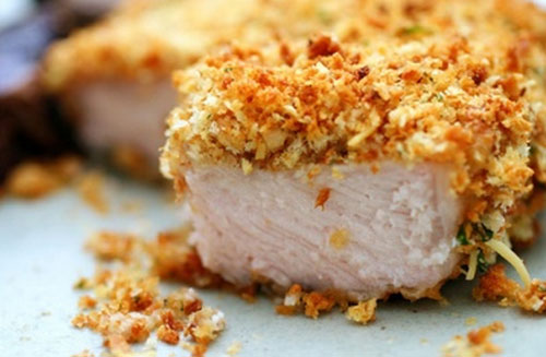 Svinekød i breading