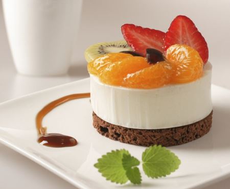 Curd desserter med et billede