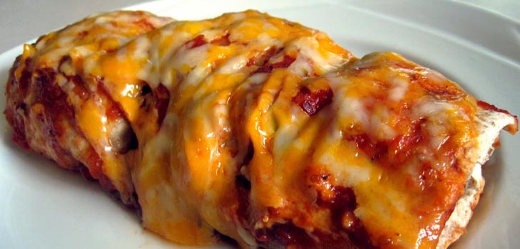 Enchiladas med bønner og rodgrøntsager