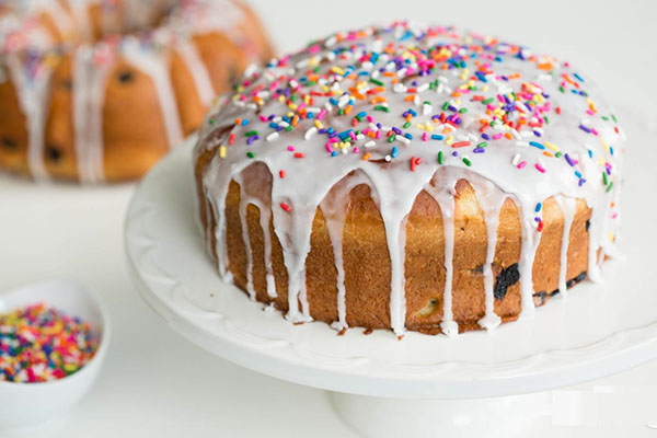 Glaze til kage med et billede