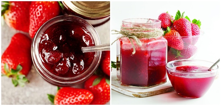 Delicious tyk jordbær marmelade, opskrifter til vinteren