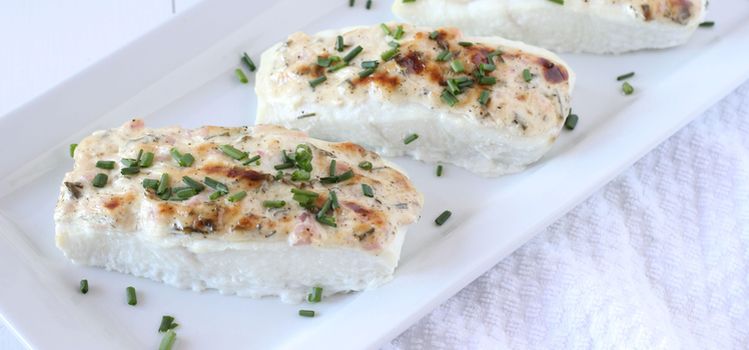 Hellefisk bagt i ovnen
