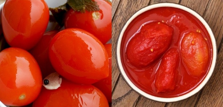 Tomater i deres egen saft til vinteren, opskrifter med fotos