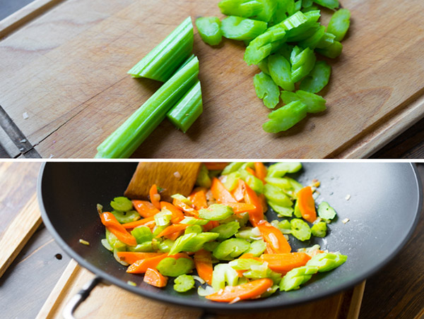 En simpel kyllingrecept i en marinade med en grøntsagsgarnering
