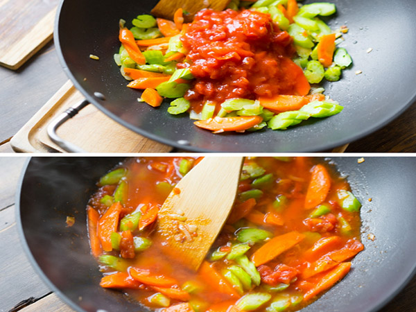 En simpel kyllingrecept i en marinade med en grøntsagsgarnering