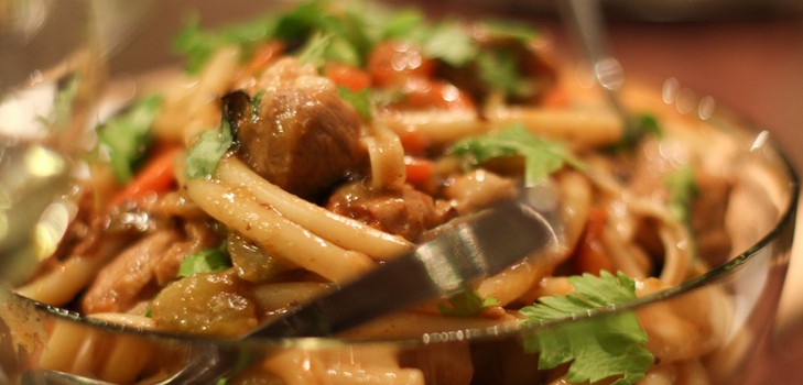 Pasta med svinekød