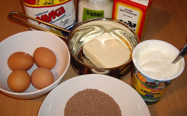 ingredienser til kage