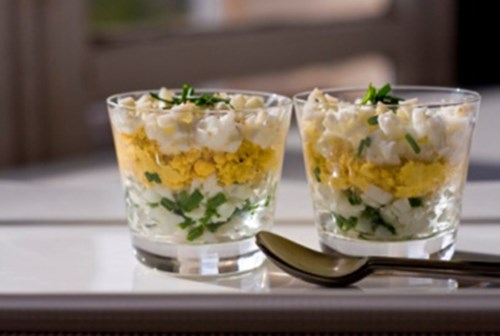 Mimosa salat i Dukan stil