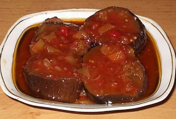 Aubergine salat til vinteren