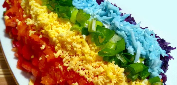Salat Rainbow Recipe