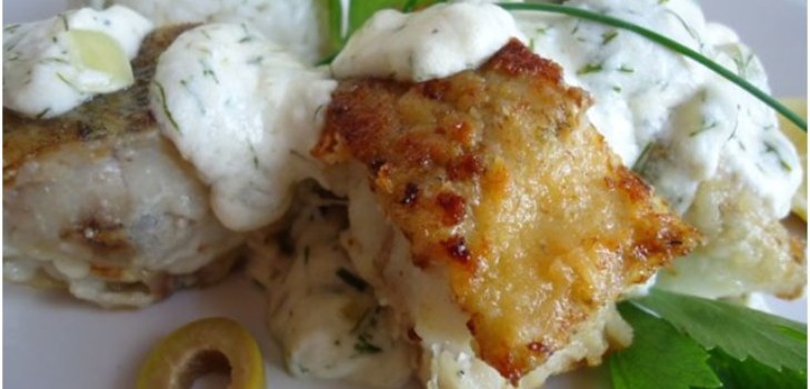 Alaska pollack med sauce