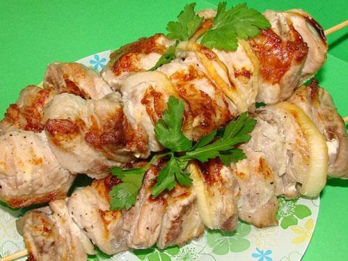 svinekød shish kebab