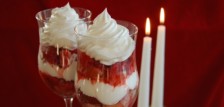 Creamy dessert til Valentinsdag