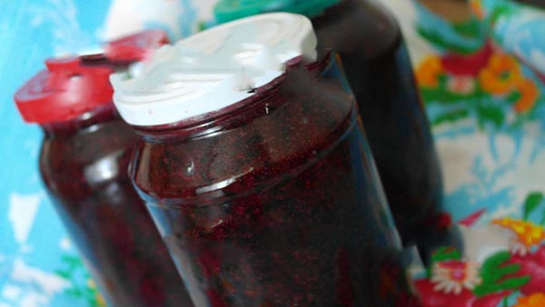 Currant med sukker til vinteren uden madlavning, Pyatiminutka, frosset. Currant opskrift, revet med sukker til vinteren (uden køleskab)