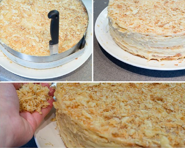Kage "Napoleon", opskrifter med et foto derhjemme: klassisk (sovjetisk), med vanilje, med kondenseret mælk, fra puffekager