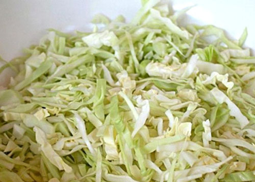 Stewed kål med svampe