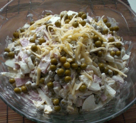 Lenten bord dekoration - blæksprutte salat