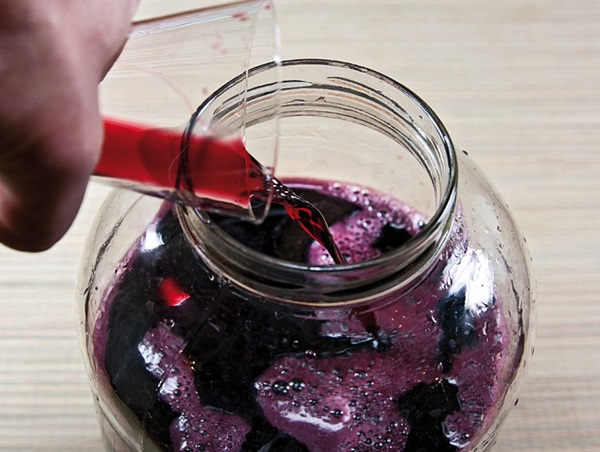 Hjemmelavet vin fra chokeberry