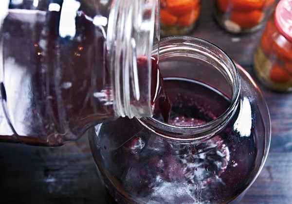 Hjemmelavet vin fra chokeberry