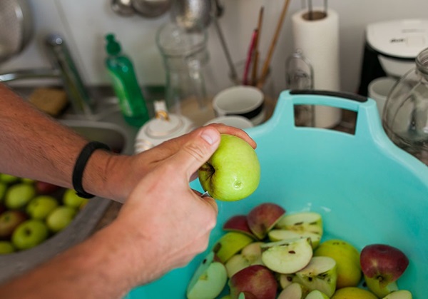 Hjemmelavet vin fra æbler