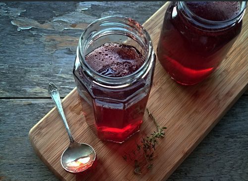 Gelé fra hindbær marmelade