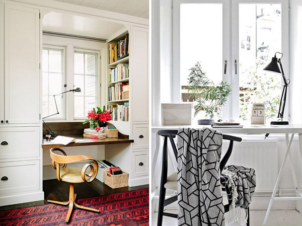 Sådan opretter du en arbejdszone i en lejlighed: Tip stylister