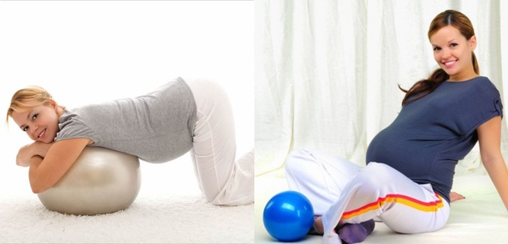 Effektiv gymnastik til gravide kvinder på fitball